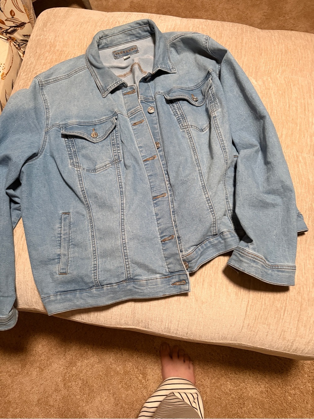Maurices Light Blue Denim Jean Jacket for women